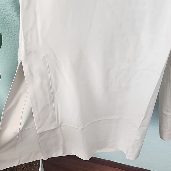 Soft surroundings side zip pock wide leg slit cropped minimalist lagenlook pants - Picture 3 of 16